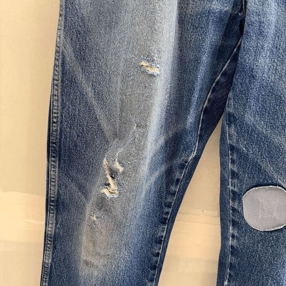 Dickies Jeans 40x32 Actual 38x29 Relaxed Medium Wash Denim Distressed Work Wear - Picture 2 of 7
